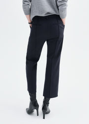 Cropped Flared Pant in Scuba - Black - CO Collections